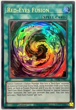 BROL-EN067 Red-Eyes Fusion - Ultra Rare 1st Edition Near Mint YuGiOh Cards - Image 1