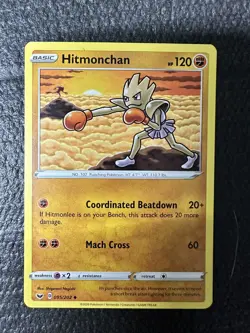 Pokemon Sword & Shield Hitmonchan #95/202 Uncommon TCG Card - Image 1