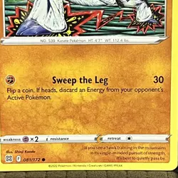 Sawk #81/172 Brilliant Stars Common Pokemon Card - Image 3