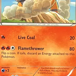 Torkoal #16/106 Flashfire Uncommon Pokemon Card - Image 3