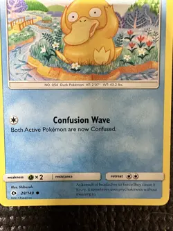 Psyduck #28/149 Sun & Moon Common Pokemon Card - Image 3