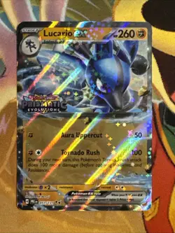 Lucario Ex - 051/131 Pokemon Stamped Prismatic Evolutions Double Rare Promo Card - Image 1