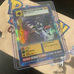 VINTAGE 1999 HOLO DemiDevimon ST-42s Digimon Card (MP) - Image 1