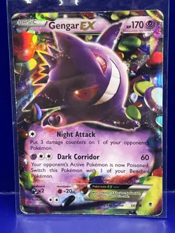 Pokemon Gengar EX TCG 34/119 2014 XY Phantom Forces Ultra Rare Card - Image 1