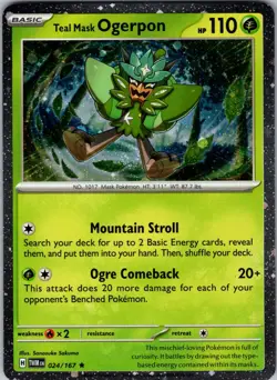 Teal Mask Ogerpon (Cosmos Holo) (EB Games Exclusive) Promo Miscellaneous Cards & - Image 1