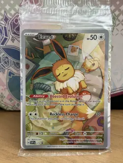 SEALED Eevee 173 Prismatic Evolutions SVP Black Star Promo Pokemon Card NM - Image 1