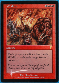 Wildfire FOIL 7th Edition PLD Red Rare MAGIC MTG CARD (ID# 501334) ABUGames - Image 1