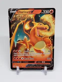Pokemon TCG Charizard v Swsh09: Brilliant Stars Ultra Rare Holo Card 017/172 - Image 1