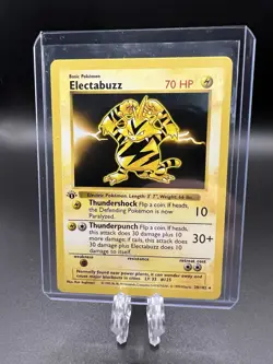 Electabuzz 20/102 Rare 1st Edition Shadowless Base Set Vintage Pokemon Card - Image 1