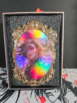 Doma / Douma Diamond Card Demon Slayer Heavy Thick Metal Silver Gold Accent - Image 1