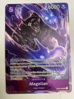 One Piece Card Game Paramount War English OP02-085 Magellan SR Alternate Art NM - Image 1