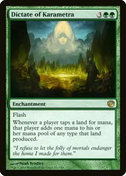 X 1 Dictate of Karametra NM Journey Into Nyx 121 MTG Magic The Gathering - Image 1
