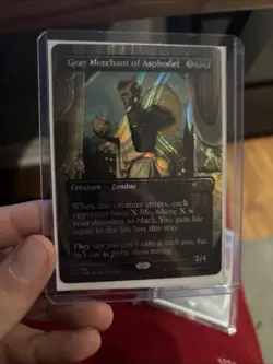 Gray Merchant of Asphodel Halo Foil Secret Lair Encyclopedia Magic Mtg - Image 1