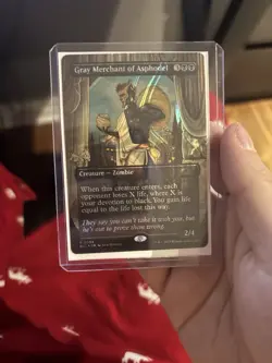 Gray Merchant of Asphodel Halo Foil Secret Lair Encyclopedia Magic Mtg - Image 2