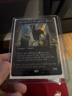 Gray Merchant of Asphodel Halo Foil Secret Lair Encyclopedia Magic Mtg - Image 3