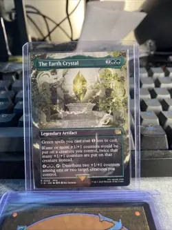 MTG The Earth Crystal Final Fantasy Borderless Rare - Image 1