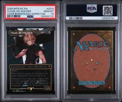 PSA 10 Cloud 210 Borderless Surge Foil Commander Final Fantasy MTG Eng Gem Mint - Image 3