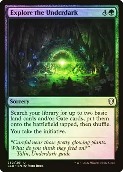 NM Foil Explore the Underdark, MTG, Baldur's Gate, Magic the Gathering, 232 - Image 1