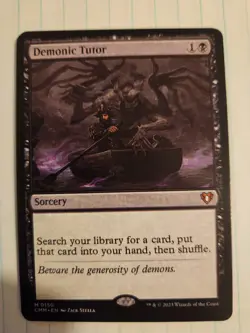 Demonic Tutor Commander Masters Regular Playtest Copy - Image 1