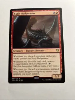 Surly Badgersaur - Commander 2020 MTG Plus Bonus Rare!!! - Image 1