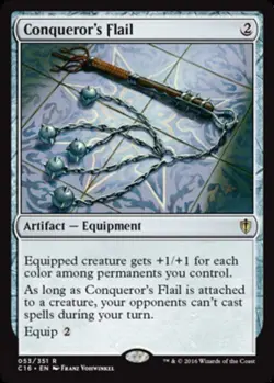 Slightly Played, English - 1 x MTG Conqueror's Flail Commander 2016 - Image 1