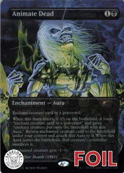 MTG Animate Dead (Rainbow) (2189) | NM Foil | Secret Lair Iron Maiden {SLD} - Image 1