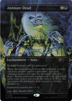 MTG Animate Dead (Rainbow) (2189) | NM Foil | Secret Lair Iron Maiden {SLD} - Image 2