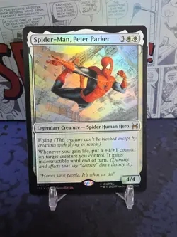 Spider-Man, Peter Parker (0004) Foil x1, MTG, Spider-Man: Eternal Legal, Auc B - Image 1