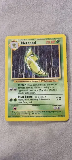 Metapod - Pokemon TCG - MP - Common - Base Set 54/102 - Image 1