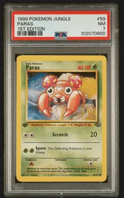 PSA 7 1999 POKEMON JUNGLE PARAS 1ST EDITION - Image 1