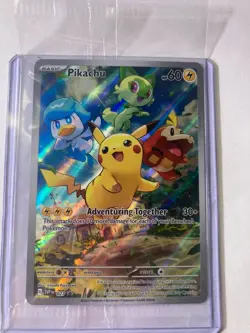 Pokemon TCG Pikachu 027 Promo Holo Black Star Paldea Evolved, Sealed - Image 1