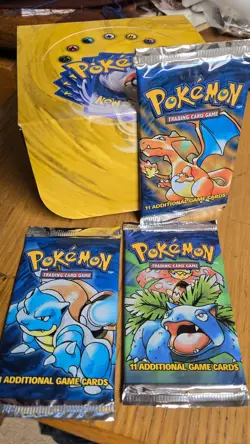 Pokemon Base Booster Pack English Unopened Unweighed Charizard Art - Image 2