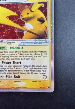 2005 POKEMON EX EMERALD RAICHU EX-HOLO TCG - Image 5
