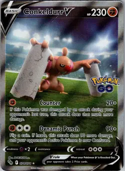 Conkeldurr V (Alternate Full Art) Ultra Rare Pokemon GO 074/078 NM - Pokemon TCG - Image 1