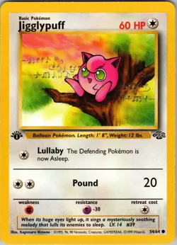 Jigglypuff 1st Edition Common Jungle 54/64 LP - Pokemon TCG - Image 1