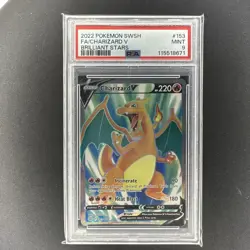 PSA 9 CHARIZARD V FULL ART 153/172 2022 POKEMON TCG SWSH BRILLIANT STARS - Image 1