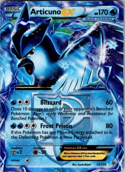 Articuno EX (Team Plasma) Ultra Rare Plasma Storm 25/135 LP - Pokemon TCG - Image 1