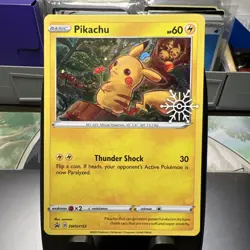 Pokemon Holiday Calendar Pikachu SWSH153 Black Star Holo Promo - Image 1