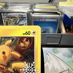 Pokemon Holiday Calendar Pikachu SWSH153 Black Star Holo Promo - Image 3