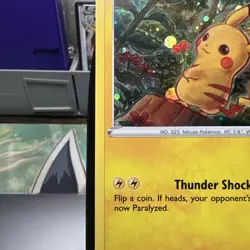 Pokemon Holiday Calendar Pikachu SWSH153 Black Star Holo Promo - Image 4