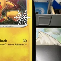 Pokemon Holiday Calendar Pikachu SWSH153 Black Star Holo Promo - Image 5