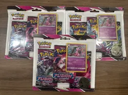 Pokemon Sword And Shield Fusion Strike 3-Pack Blister Espeon X3 New SEALED! - Image 1