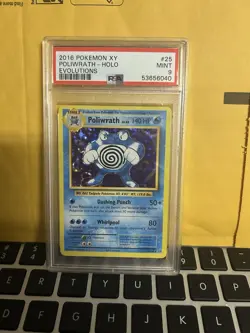 Pokemon TCG Poliwrath XY Evolutions 2016 - 25/108 Holo Rare PSA MINT 9 - Image 1