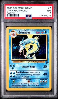 2000 POKEMON GAME BASE II 7 GYARADOS-HOLO PSA 7 - Image 1