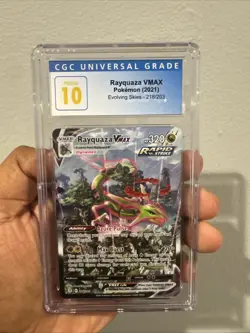 CGC Pristine 10 Pokemon TCG English Rayquaza VMAX 218/203 Evolving Skies - Image 4