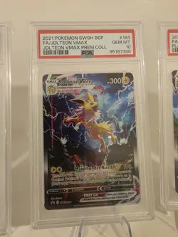 Pokemon Jolteon VMAX Premium Coll. Full Alt Art Promo SWSH184 PSA 10 Gem Mint - Image 1