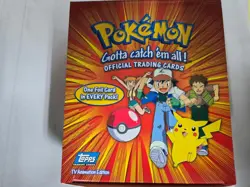 Pokemon TV Animation 1999 Topps Blue Label Box Factory Sealed - Image 1