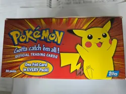 Pokemon TV Animation 1999 Topps Blue Label Box Factory Sealed - Image 4