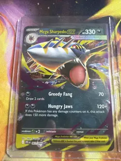 🖤 Mega Sharpedo EX 061/094 Double Rare | Phantasmal Flames | Pokemon TCG NM - Image 1