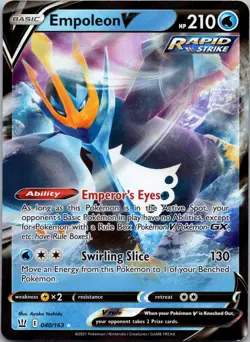 Empoleon V 040/163 SWSH05: Battle Styles NM Pokemon TCG - Image 1